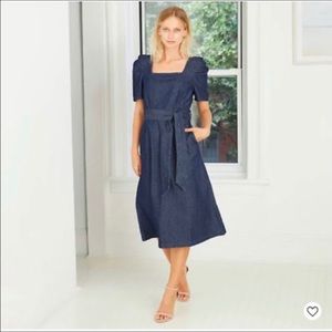 Mid Length Denim Dress